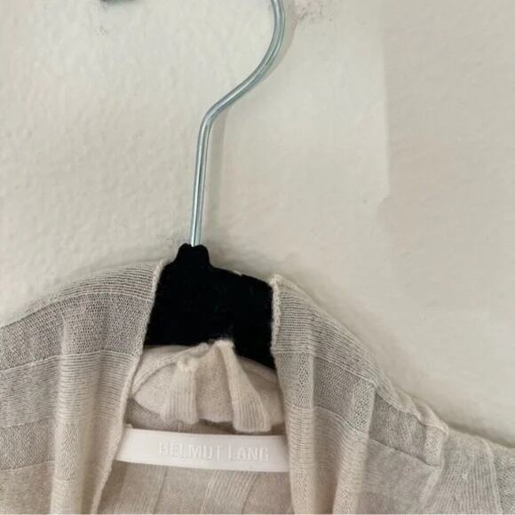 Helmut Lang Wool Lightweight Ribbed Cutout Top - Picture 4 of 6